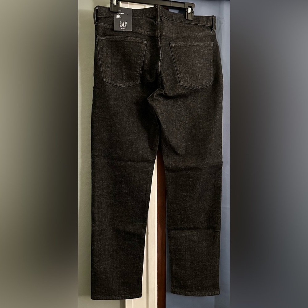 New GAP Men’s Denim GapFlex Straight Leg Jeans~ Black 33x32 - Picture 12 of 12
